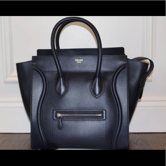 Céline Authentic Mini Luggage - Navy Calfskin - Picture 7 of 8